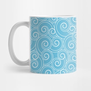 Whirlesque Twirl Pattern Light Blue Mug